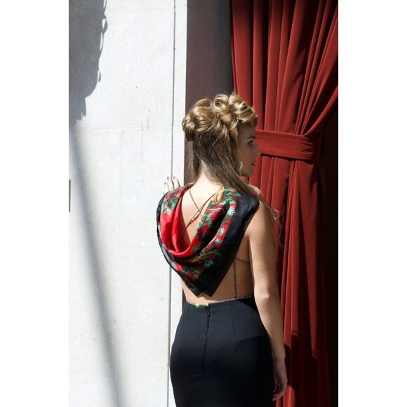 Vintage Holidays Deco Musical Instruments Scarf Accessory - Picture 5 of 7